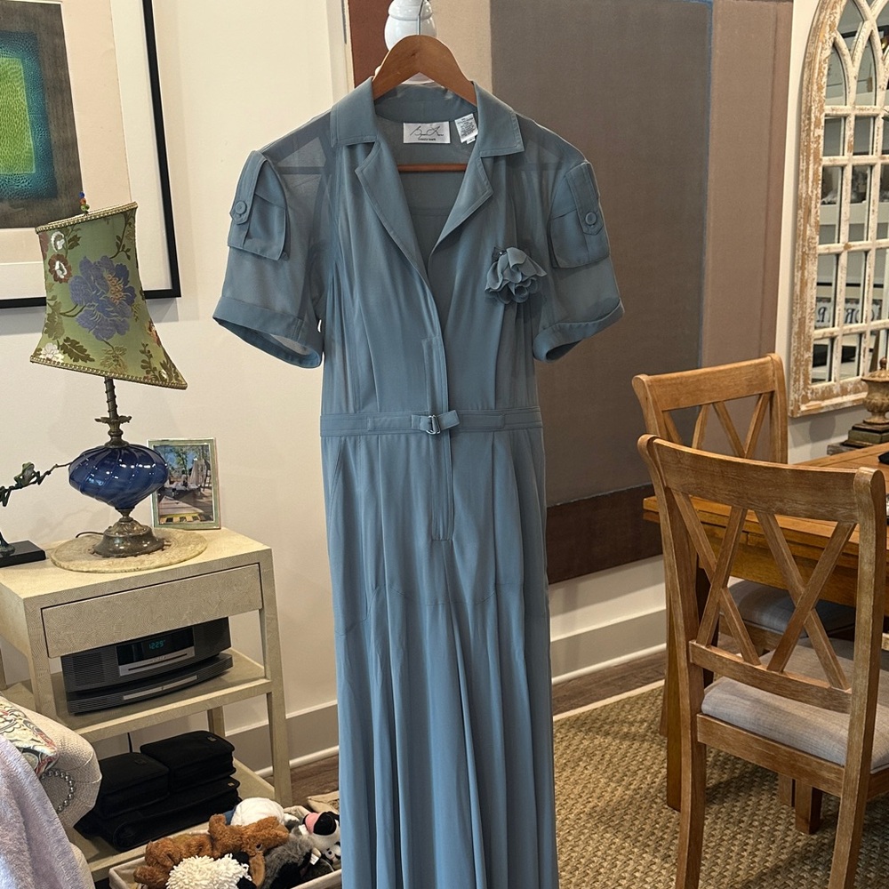 Byron Lars Light Blue Jumpsuit with Belt